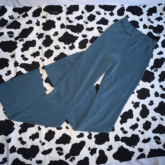 Urban Outfitters Flare teal ribbed leggings - Picture 4 of 5